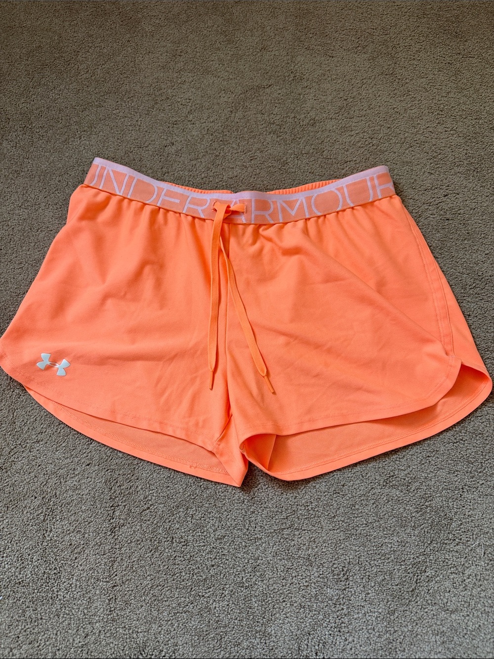 Under Armour Neon Orange Athletic Shorts